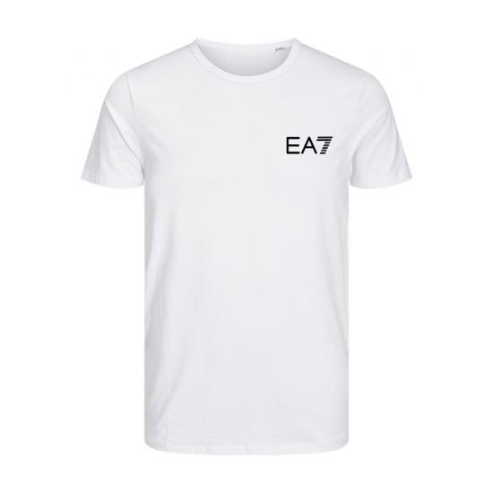 T-SHIRT 100% ΒΑΜΒΑΚΙ ΜΕ LOGO - ΛΕΥΚΟ - EA7 ΜΙΚΡΟ T-SHIRT 100% ΒΑΜΒΑΚΙ ΜΕ LOGO - ΛΕΥΚΟ - EA7 ΜΙΚΡΟ